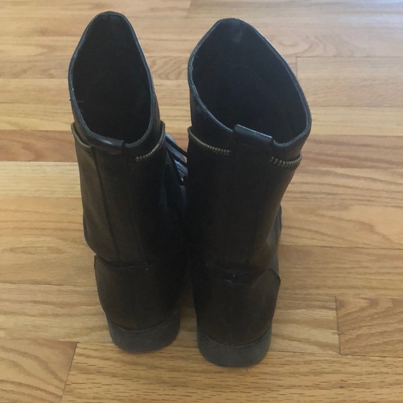 Black Zippered Combat Boots Size 6.5 - Picture 4 of 4